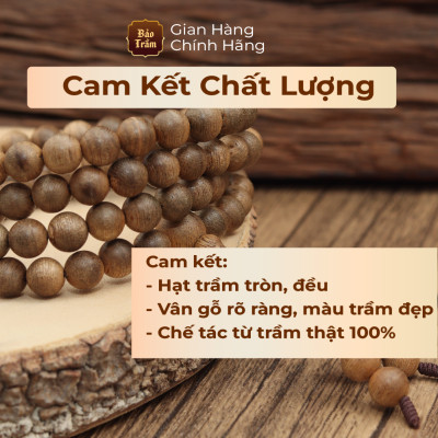 Vòng Trầm Hương 9 ly – 108 Hạt – Cao Cấp | Bảo Trầm – Chuỗi Trầm Tự Nhiên – Hương Thơm Dịu Nhẹ – Tĩnh Tâm Thiền Định