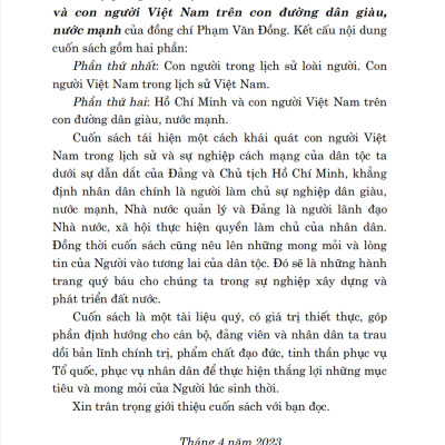 Hồ Chí Minh và con người Việt Nam trên con đường dân giàu,nước mạnh