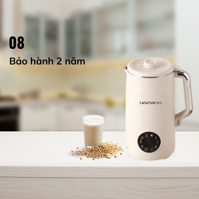 Máy Làm Sữa Hạt Daewoo 1.2L DWSM-1512, tặng Cẩm Nang 50 Công Thức - Máy Xay Nấu Đa Năng - Hàng chính hãng