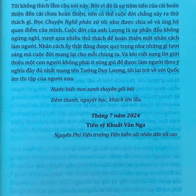 Chuyện nghề phán xử- những dòng chảy của ký ức