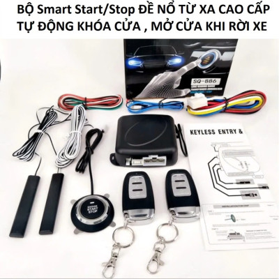 Đóng Mở Cửa Tự Động: Bộ Đề Nổ Ô Tô Từ Xa Start Stop và 2 Remote Smartkey PKE Cao Cấp