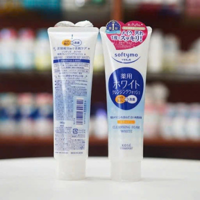 Sữa Rửa Mặt Tẩy Trang Dưỡng Trắng Da Kosé Softymo Cleansing Foam White (Tuýp 190 G)