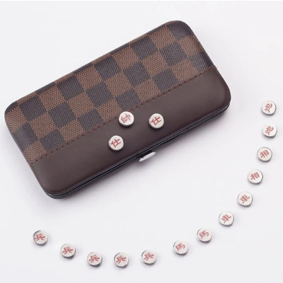 Cờ tướng nam châm bỏ túi cao cấp - Cờ tướng nam châm hộp da có bàn là hộp đựng - Hàng chính hãng  D Danido