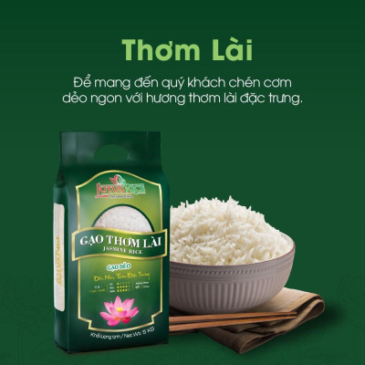Gạo Thơm Lài Lotus Rice 5kg - Thơm ngon dẻo vừa
