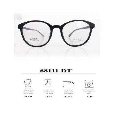 GỌNG KÍNH NHỰA TR90 SIEU NHẸ THỜI TRANG - 68111