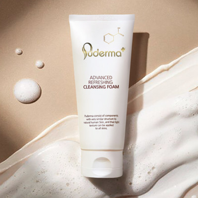 [Freeship Xtra] Sửa Rửa Mặt Cao Cấp Hàn Quốc PUDERMA ADVANCED REFRESHING CLEANSING FOAM 120ml: tạo bọt siêu sạch, sữa rửa mặt Puderma Advanced Refreshing Cleansing Foam dễ dàng “xử lý” tuyến bã nhờn, bụi bẩn bám chặt trên da, giúp làn da sạch khỏe. 