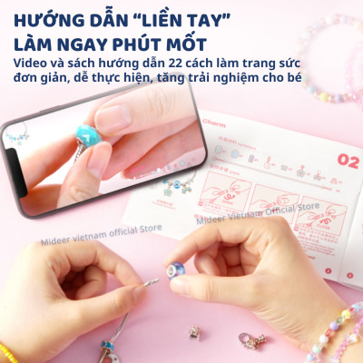 Phụ kiện cho bé gái vòng tay, vòng charm, sơn móng tay Mideer Girls Power Lacing Beads
