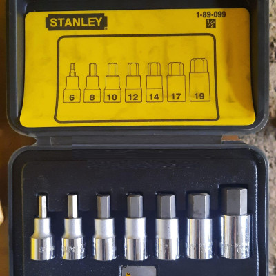 ĐẦU TUÝP 1/2" VÍT LỤC GIÁC (7 CHI TIẾT) STANLEY 89-099-1 - HÀNG CHÍNH HÃNG