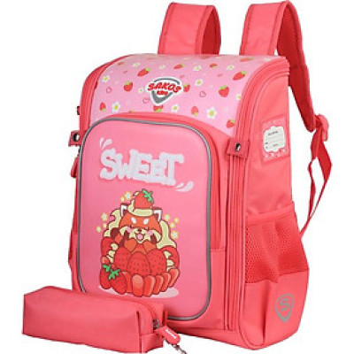 Ba Lô Học Sinh Kid Bingo Kèm Bóp Viết - Sakos SBO020PFNG00 - Pinky Fire Fox