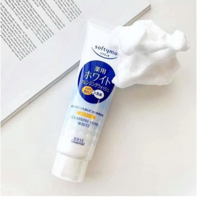 Sữa Rửa Mặt Tẩy Trang Dưỡng Trắng Da Kosé Softymo Cleansing Foam White (Tuýp 190 G)