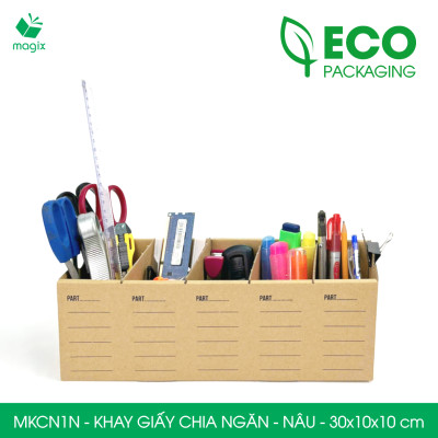 MKCN1N - 30x10x10 cm - 20 khay giấy carton chia ngăn - Khay đựng đồ linh kiện, văn phòng phẩm