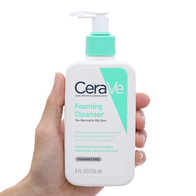 Sữa Rửa Mặt Dịu Nhẹ Cho Da Dầu CeraVe Foaming Cleanser 236ml