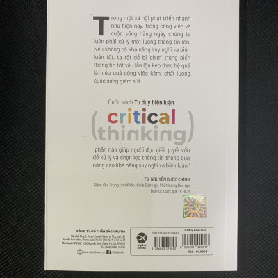 Tư Duy Biện Luận - Nghĩ Hay Hơn Hay Nghĩ - Đỗ Thị Diệu Ngọc, Nguyễn Huy Cường - (bìa mềm)