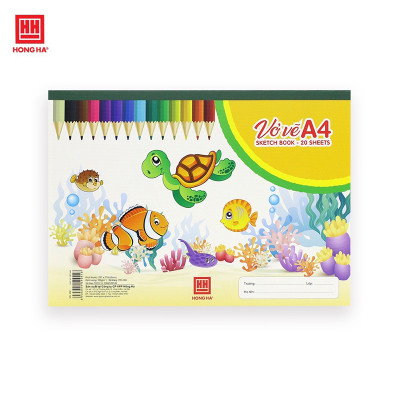 Vở vẽ Hồng Hà A4 20 tờ  định lượng 100gsm độ trắng tự nhiên - 4941