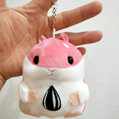 Móc khóa gấu bông Hamster V.2 - Mẫu 2 (Màu hồng)