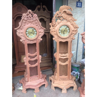 Đồng hồ cây Anh hùng tương ngộ gỗ hương đá