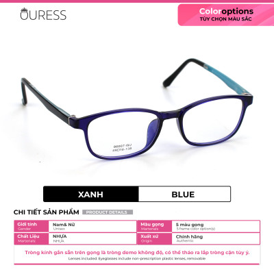 Gọng kính nhựa 86007 thời trang nam nữ siêu bền cá tính OURESS