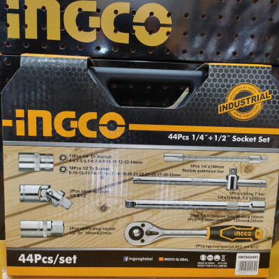 BỘ 44 ĐẦU TUÝP (1/4INCH+1/2INCH) INGCO HKTS42441 - HÀNG CHÍNH HÃNG