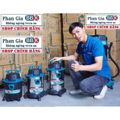 [chính hãƞg] Máy Hút Bụi Công Nghiệp NAKAWA, 3 Chức năng Hút khô+ Hút ướt +Thổi, Động Cơ Lõi Đông, Bảo hành 12 Tháng