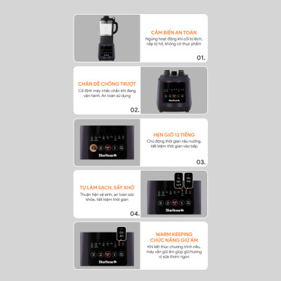 Máy Làm Sữa Hạt Đa Năng BlueStone BLB-6037 1.75 Lít 800W - Hàng Chính Hãng