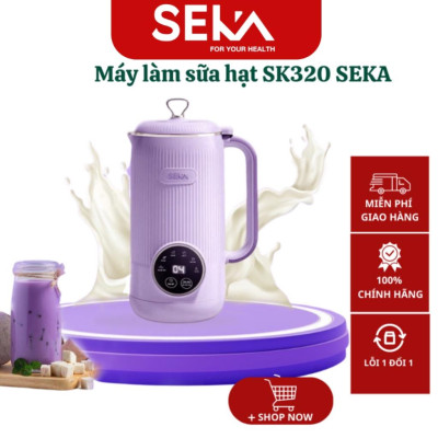 Máy làm sữa hạt mini SEKA SK320 [Tím Nhạt] - 600ml - 600W - 5 chức năng - Hàng chính hãng
