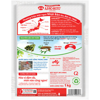 Bột Ngọt Ajinomoto 1kg (Hạt Lớn)