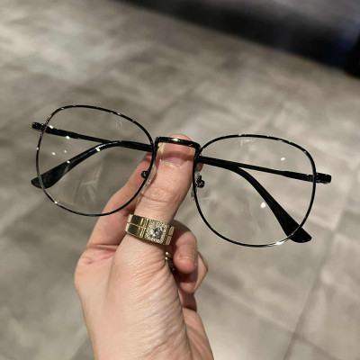 Kính mắt thời trang Mắt tròn form nhỏ màu xám cho nam nữ