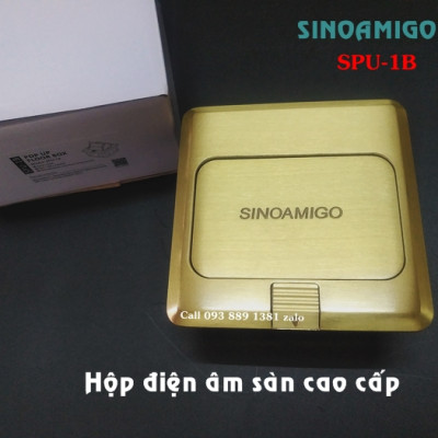Sinoamigo SPU-1B, ổ điện âm nền chất liệu đồng đúc nguyên tấm, chống oxy hóa, Module lắp theo yêu cầu - Hàng chính hãng