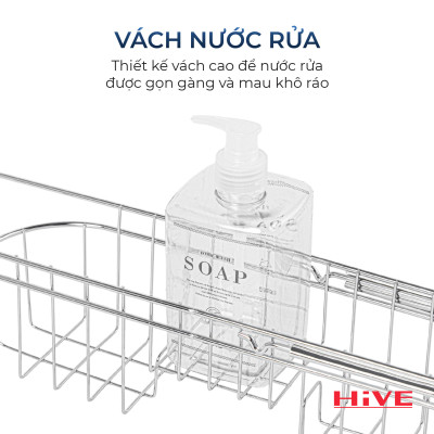 Rổ đựng dụng cụ rửa chén gác bồn HiVE small rack inox Cao Cấp
