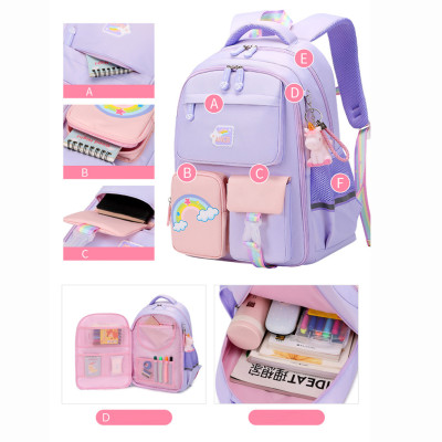 Ba lô học sinh bé gái siêu nhẹ chống nước cao cấp phong cách mới - BEE GEE HS1056