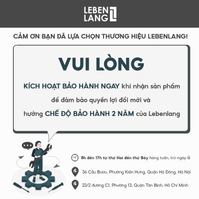 Máy làm sữa hạt đa năng Lebenlang LBL1789, công suất 800W, dung tích 1200ml, tiết kiệm thời gian, bảo hành 2 năm - hàng chính hãng