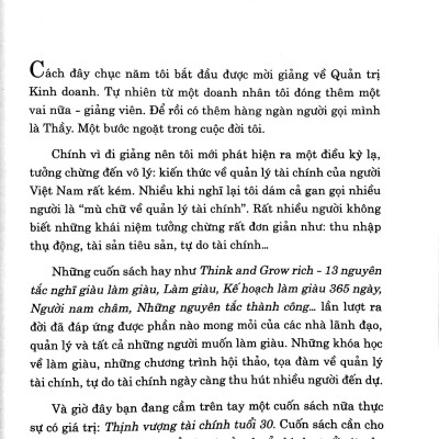 Thịnh Vượng Tài Chính Tuổi 30 - Tập 1 (Tái Bản 2022)