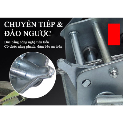 Tời Quay Tay ABG 1400LBS 635Kg - Máy Tời Xây Dựng Xoay Cầm Tay Chuyên Dùng Để Nâng Hạ Hàng Hóa , Máy Móc - Loại 2 Chiều - Hàng Chính Hãng