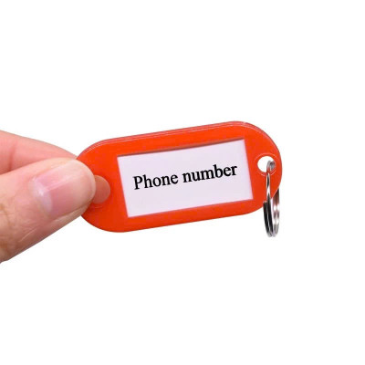 Combo 10 Thẻ Ghi Nhớ Nhãn Tag Name Gắn Móc Chìa Khóa Đánh Dấu Hành Lý Vali 5cmx2.2cm