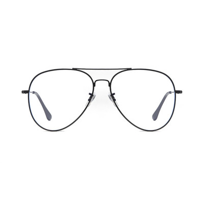 Kính mắt thời trang đi đường kim loại đen - Có thể thay mắt cận