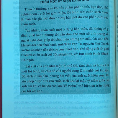 Chuyện nghề phán xử- những dòng chảy của ký ức