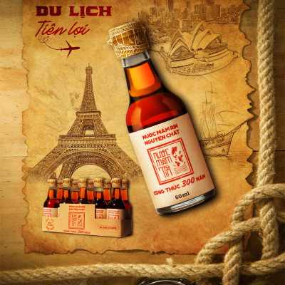 Nước Mắm Tĩn mini du lịch 40N đạm tự nhiên chai thủy tinh 60ml nước mắm rin nguyên chất truyền thống sạch là cốt nhĩ từ cá cơm than sánh đặc thịt cá không chất bảo quản