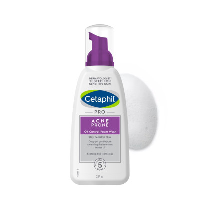 Cetaphil Sữa Rửa Mặt Pro Acne Prone Oil Control Foam Wash 236ml cho da dầu mụn, nhạy cảm