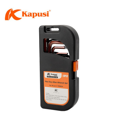 Bộ Lục Giác 18 chi tiết đầu bi và đầu sao KAPUSI TOOLS Nhật Bản k0420