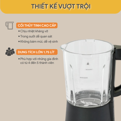 Máy Làm Sữa Hạt Đa Năng BlueStone BLB-6029 -1,75 Lít - (900W) - 8 Chương trình - Lưỡi 6 cánh - Bảo hành 24 tháng - Hàng chính hãng