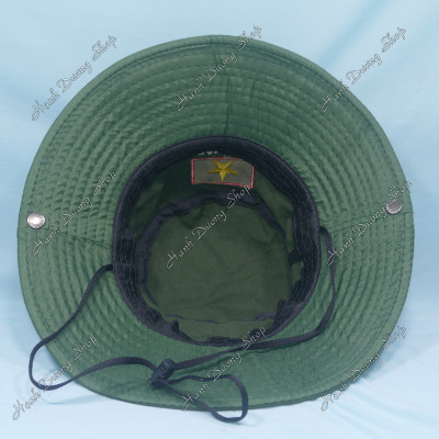 Nón tai bèo rộng vành nam thêu lá cờ Việt Nam, chất liệu vải kaki oát mát mẻ, bền chắc - Dùng khi làm việc ngoài trời - Hạnh Dương