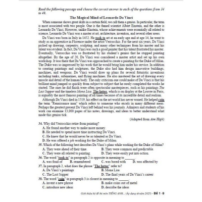 Sách - Giới thiệu bộ đề thi môn tiếng anh tốt nghiệp THPT (theo chương trình GDPT mới - áp dụng từ năm 2025) - HA