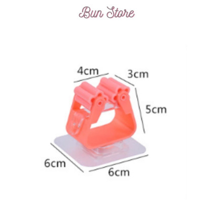 Móc dán tường kẹp giữ cây lau nhà, móc dính tường treo chổi chịu lực tốt Miếng dính tường đa năng siêu chắc