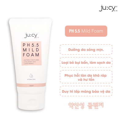 Sữa rửa mặt Ju:cy pH5.5 Mild Foam 130ml