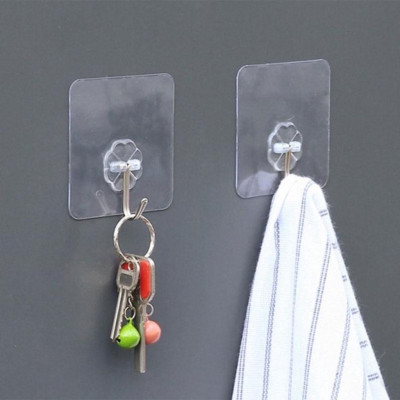 SET 5 Móc Dán Tường Trong Suốt Siêu Dính, Móc Treo Đồ Dùng Cá Nhân Nhỏ Gọn Tiện Lợi, Móc Treo Chìa Khóa, Trong Gia Đình. TakyHome 2213set5