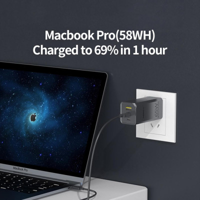 Bộ Sạc Nhanh Pisen Pro - GaNUltra 65W 2C1A - Pisen CC1200