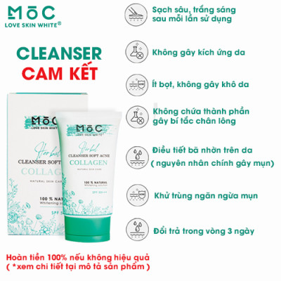 SỮA RỬA MẶT - NGỪA MỤN COLLAGEN - MOC