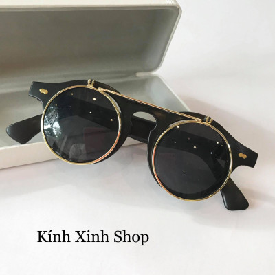 Kính Mát Mắt Tròn Nhỏ Thầy Bói Mở Nắp Đa Năng Siêu Hottrend