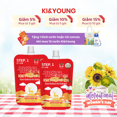 Combo Gạc hươu non/Nước nhung hươu cho bé từ 1 tuổi Ki&Young - ALADDINVINA