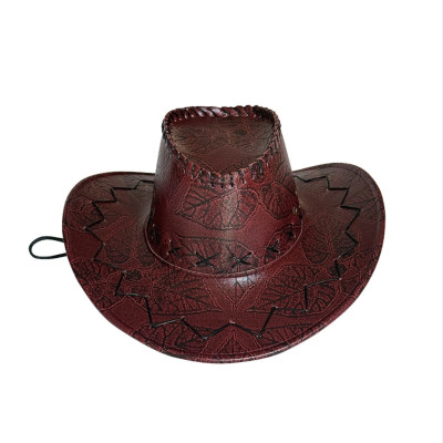 Nón Mũ Cao Bồi Nam Nữ Da Hoa Văn Chìm Thể Thao Đua Ngựa Du Lịch Dã Ngoại Chống Nắng Đi Biển Phong Cách Miền Viễn Tây Thời Trang